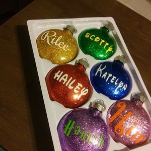 Monogrammed ornaments